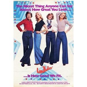 💕 LANDLUBBER vintage bell bottom jeans 70’s  button back pockets 26” waist XS